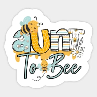 Aunt to Bee-Buzzing with Love: Newborn Bee Pun Gift Sticker